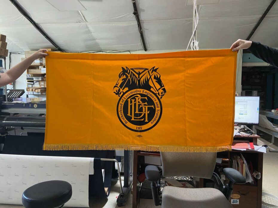 Banner made at Tucson print shop. The Gloo Factory.