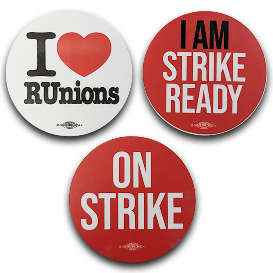 Rutgers union sticker packs made at Tucson Print Shop 